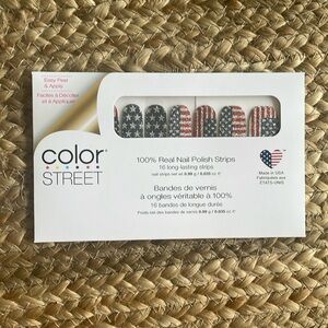 New Color Street Nail Polish Strips flag time gal Fourth of July!